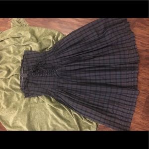 Strapless plaid corset dress